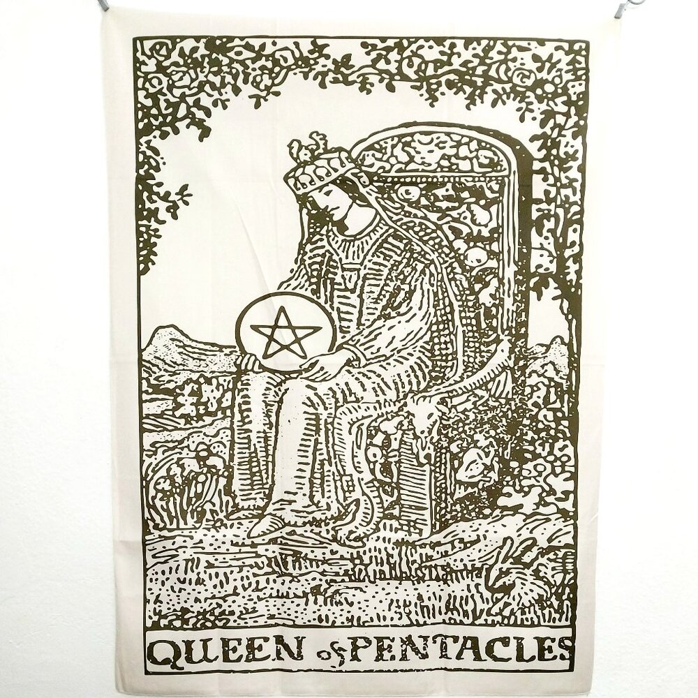 Queen of Pentacles Tarot Wall Tapestry